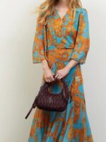 BSB Μάξι Εμπριμέ Κρουαζέ Φόρεμα - Image 4