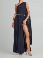 Μάξι Πλισέ Φόρεμα Μ Έναν Ώμο