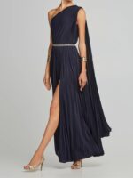 Μάξι Πλισέ Φόρεμα Μ Έναν Ώμο - Image 4