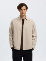 SELECTED HOMME Slhregnoah Brusted Twist Shirt ls