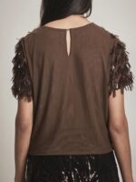 Κοντομάνικο Τοπ Με Παγιέτες - Image 3