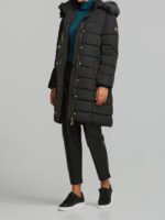 Μπουφάν Με Ζώνη Και Ψηλό Γιακά Από Γούνα - Image 2