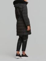 Μπουφάν Με Ζώνη Και Ψηλό Γιακά Από Γούνα - Image 5