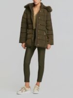 Μπουφάν Με Κουκούλα Και Faux Γούνα