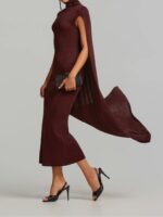 Lurex Ζιβάγκο Φόρεμα Με Κάπα - Image 4