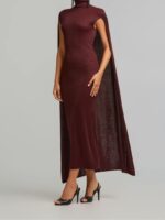 Lurex Ζιβάγκο Φόρεμα Με Κάπα - Image 5