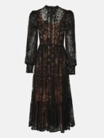 Μαύρο Φόρεμα Από Δαντέλα Με Αντίθεση - Image 4