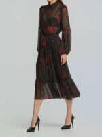 Σεμιζιέ Εμπριμέ Φόρεμα με όψη μουσελίνας - Image 4