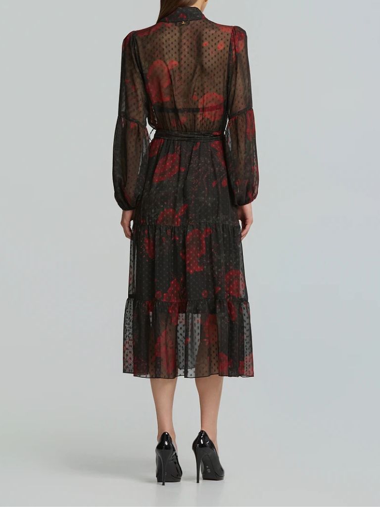 LYNNE_154_511071_37-4 Σεμιζιέ Εμπριμέ Φόρεμα με όψη μουσελίνας - Image 2