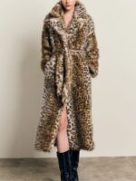 Μακριά Animal Print Γούνα