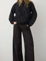 Πουλόβερ Ζιβάγκο Με Χοντρή Πλέξη Και Στρας