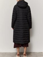 Μακρύ Ρuffer Μπουφάν Με Συνδυασμό Υφάσματος - Image 3