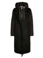 Μακρύ Ρuffer Μπουφάν Με Συνδυασμό Υφάσματος - Image 4