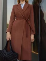 Μακρύ Παλτό Με Κρουαζέ Δέσιμο - Image 3