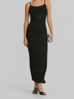 Φόρεμα Aπό Tούλι Mε Σούρες