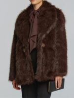 Κοντή Faux Γούνα Με Κουμπιά Κρύσταλλα - Image 2