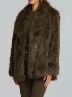 Κοντή Faux Γούνα Με Κουμπιά Κρύσταλλα - Image 2