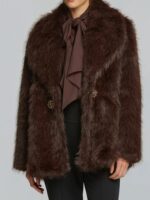 Κοντή Faux Γούνα Με Κουμπιά Κρύσταλλα - Image 3