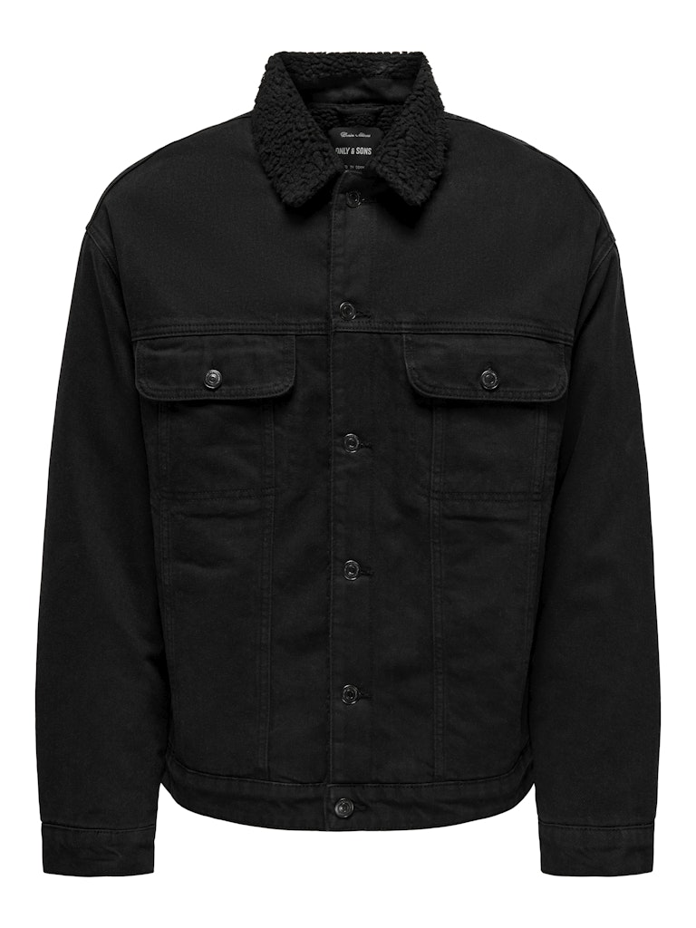 ONLY&SONS_22030971 ONLY & SONS Onswilson Sherpa blk 0971 dnm Jacket - Image 1