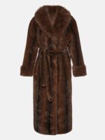 Μακρύ Faux Γούνινο Παλτό - Image 4