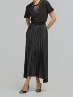 Πλισέ Φούστα Σε Δερμάτινη Όψη - Image 2