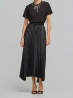 Πλισέ Φούστα Σε Δερμάτινη Όψη