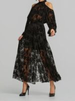 Μάξι Φούστα Από Devore Ύφασμα