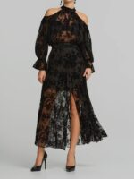 Μάξι Φούστα Από Devore Ύφασμα - Image 2