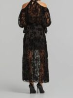 Μάξι Φούστα Από Devore Ύφασμα - Image 3