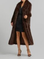 Μακρύ Παλτό Με Όψη Γούνας