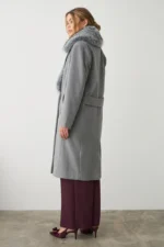 Μακρύ Παλτό Με Γούνινο Γιακά - Image 2