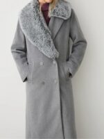 Μακρύ Παλτό Με Γούνινο Γιακά - Image 4