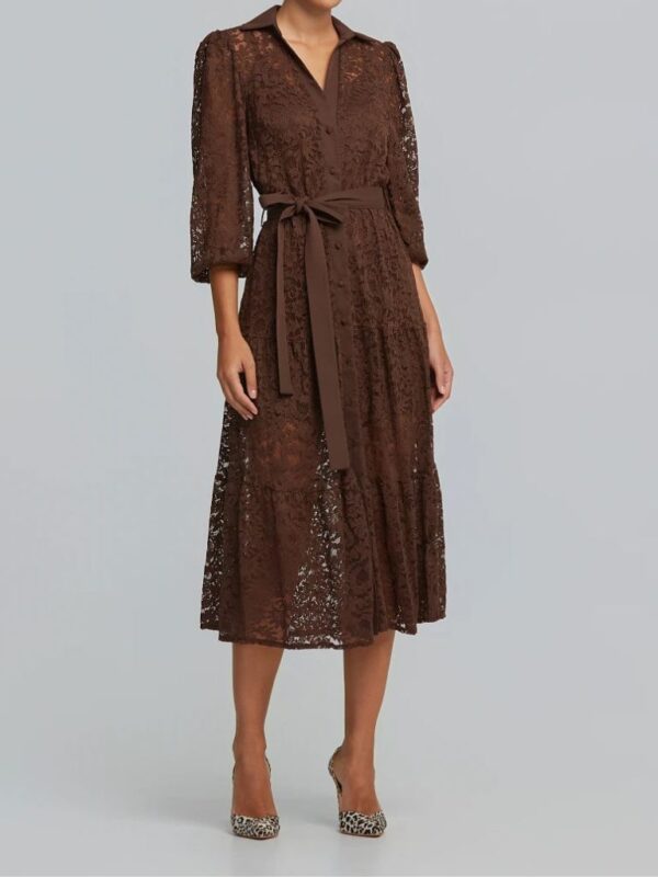 Μάξι Σεμιζιέ Φόρεμα Από Δαντέλα