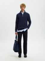 SELECTED HOMME Slhdane ls Knit Structure Half Zip