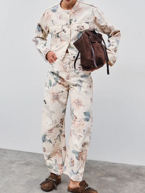 Dione ballon floral Παντελόνι