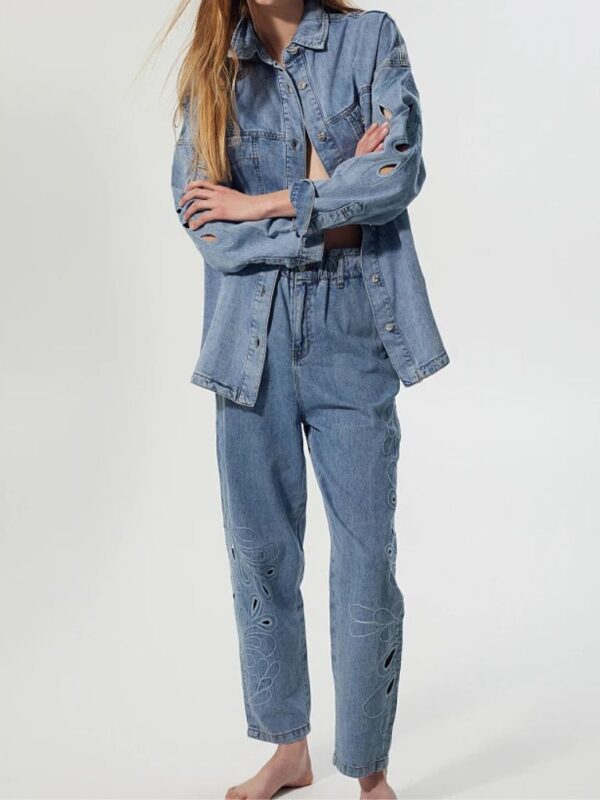 Alice Βarrel Τζιν Με Κέντημα