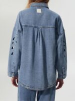 Denim overshirt Mε Kοψίματα - Image 3