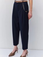 Ριγέ Παντελόνι Με Ζώνη Και Αλυσίδα - Image 2