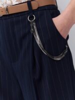 Ριγέ Παντελόνι Με Ζώνη Και Αλυσίδα - Image 3