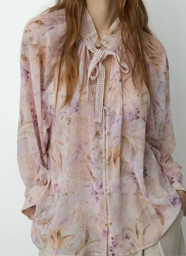 Φλοράλ Πουκάμισο Με Δέσιμο