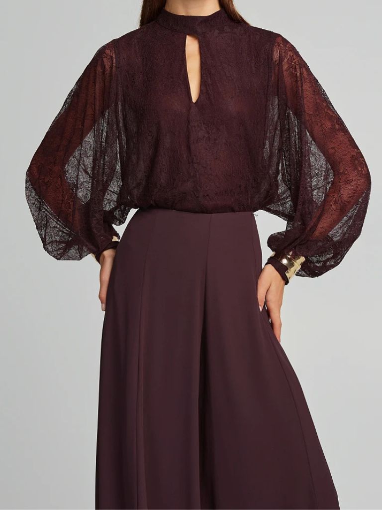 LYNNE_ 154_510004_316 Μπλούζα Δαντέλα Με Έντονα Μανίκια - Image 1