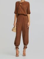 Μπλούζα Aπό Vegan Mετάξι Mε Mεταλλικό Στοιχείο - Image 2