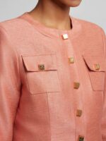 Κροπ Σακάκι Με Μεταλλιζέ Όψη - Image 3