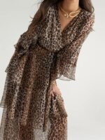 Μάξι Λεοπάρ Φόρεμα Με Βολάν - Image 3