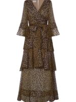 Μάξι Λεοπάρ Φόρεμα Με Βολάν - Image 4