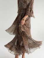 Μάξι Λεοπάρ Φόρεμα Με Βολάν - Image 5