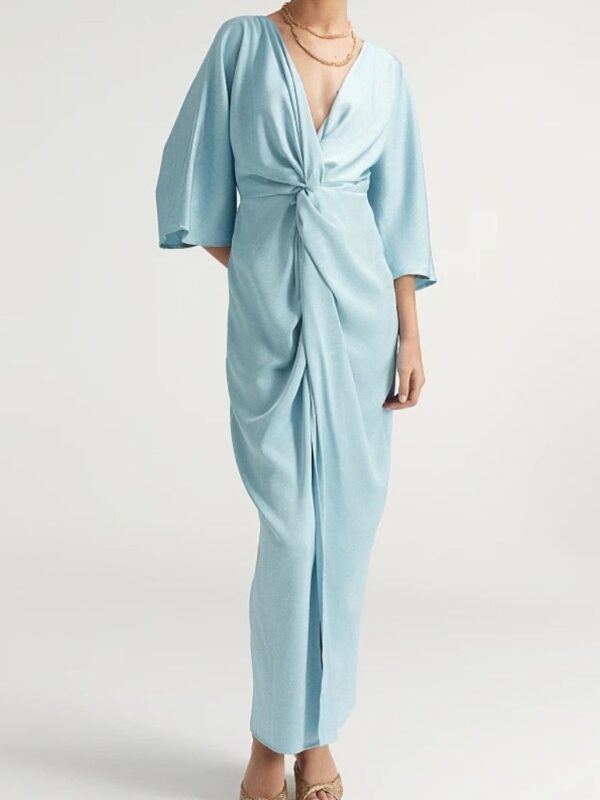 Μάξι Κρουαζέ Σατέν Φόρεμα