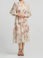 Εμπριμέ Φόρεμα Με Βολάν