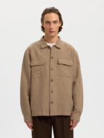 SELECTED MEN Slmotto Leroy Linen Blend Overshirt