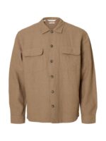 SELECTED MEN Slmotto Leroy Linen Blend Overshirt - Image 3